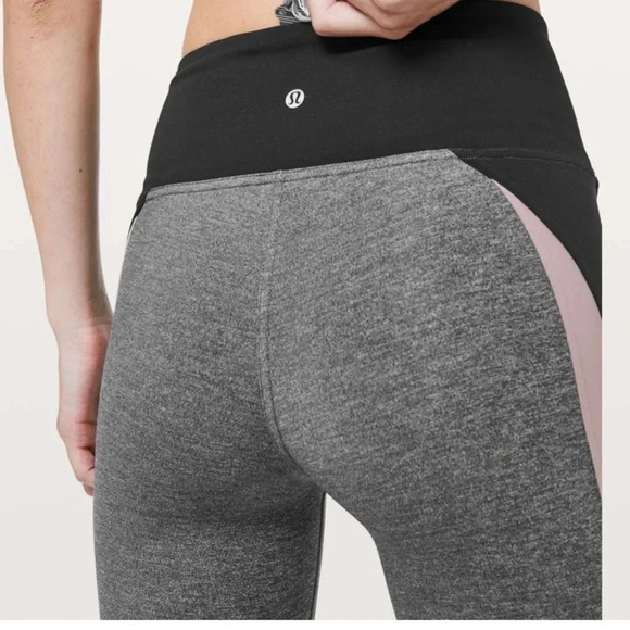 Lululemon Get‎ Going Train Tight *28" Heathered Black / Black / Smoky Blush - Picture 15 of 15